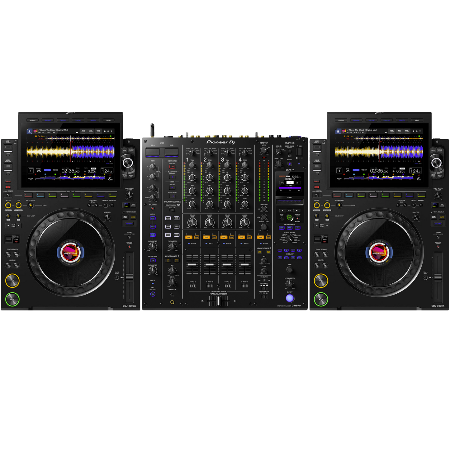 Professional DJ Set – 2× CDJ-3000X Players & DJM-A9